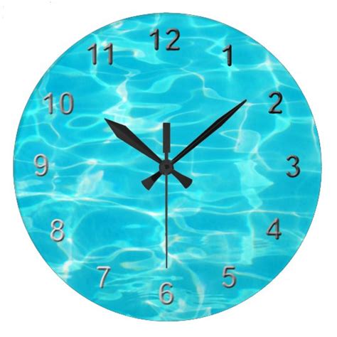 Swimming Pool. Large Clock | Zazzle.com