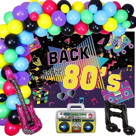 80s Themed Party Decorations Back To The 80s Backdrop Retro, 54% OFF