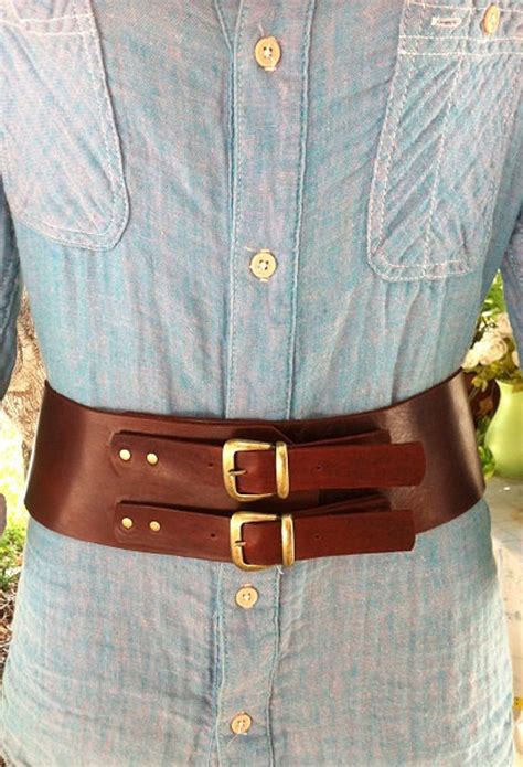 Classic Wide Leather Belt, Womens Leather Belt, Brown Leather Belt ...