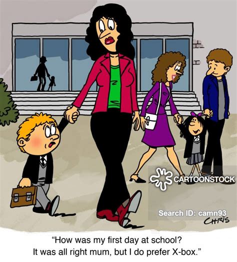 First Day At School Cartoons and Comics - funny pictures from CartoonStock