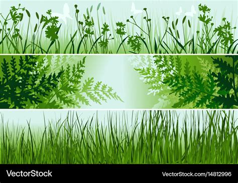 Three nature banners Royalty Free Vector Image