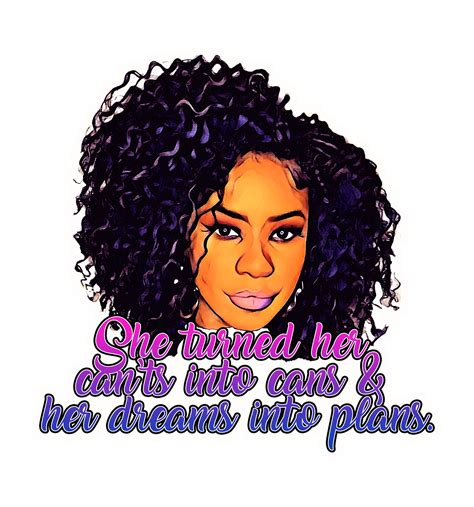 Black Women Empowered Inspirational Clipart Digital Download Png and ...