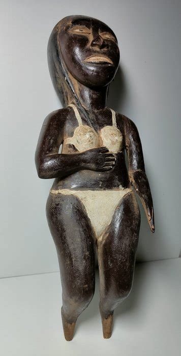 Figure - Wood - Mami Wata/Mermaid - Benin - 42 cm - Catawiki