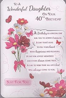 Amazon.co.uk: daughter 40th birthday card