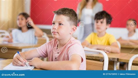 Children Sitting in Classroom Stock Image - Image of learning, american ...