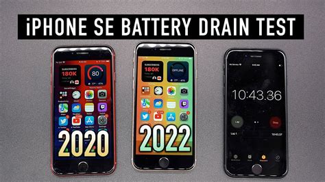 iPhone SE 2022 vs 2020: Battery Life DRAIN Test! *Shocking Results ...