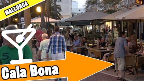 Cala Bona Majorca Spain: Evening and nightlife - YouTube