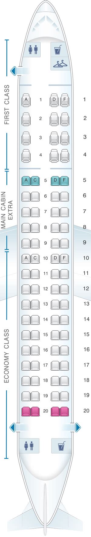 Seat Map American Airlines Embraer ERJ 175 V1 | SeatMaestro