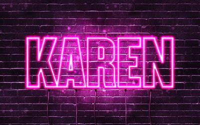 Download wallpapers Karen, 4k, wallpapers with names, female names ...