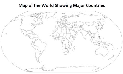 Printable Outline Map of the World