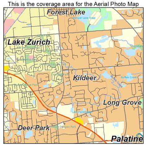 Aerial Photography Map of Kildeer, IL Illinois