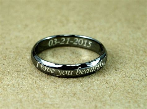 Personalized Ring Custom Name Rings Engraved Ring