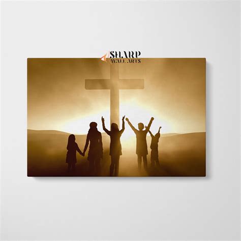 CHRISTIAN WALL ART the Cross Painting Biblical Art Catholic Wall Art ...