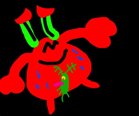 Mr. Krabs and Plankton having an affair - Drawception