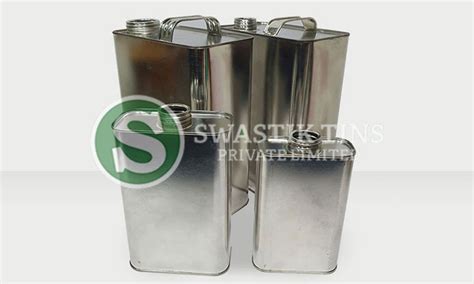 F Style Metal Cans | Rectangular Tin Cans | Gallon Tin Cans - Swastik Tins