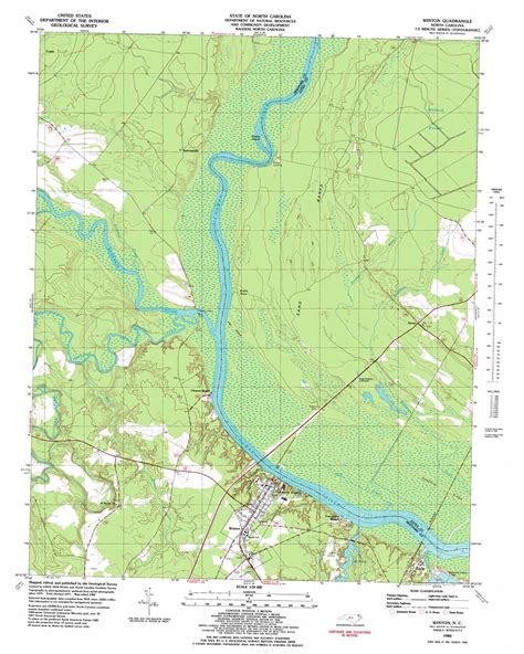 Winton topographic map, NC - USGS Topo Quad 36076d8