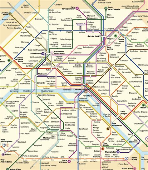 Paris Metro Map Zones - Alysia Margeaux