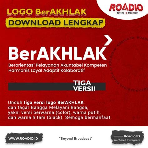 Official Logo BerAKHLAK dan Bangga Melayani Bangsa PNG & Vector - Roadio.ID