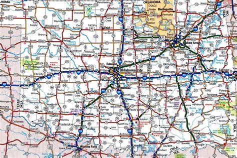 State Map Of Oklahoma With Highways - United States Map