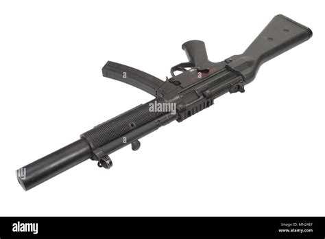 submachine gun MP5 with silencer isolated Stock Photo - Alamy