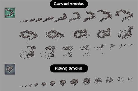 Smoke Pixel Art Effects by 2D Game Assets on Dribbble