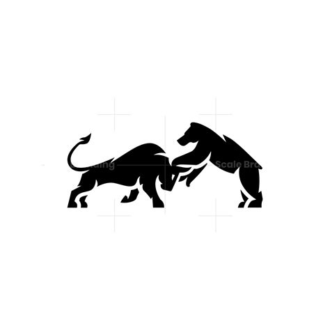 Bull Versus Bear Logo | Bull artwork, Bear logo design, Bull logo