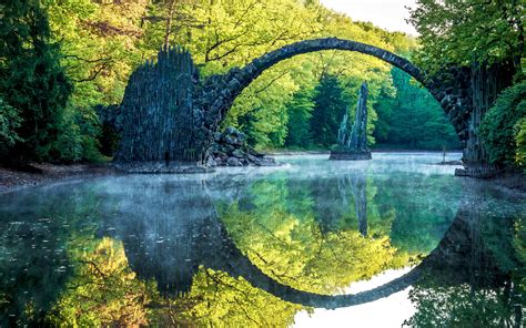 reflection, River, Arch, Trees, Nature, Landscape, Water Wallpapers HD ...