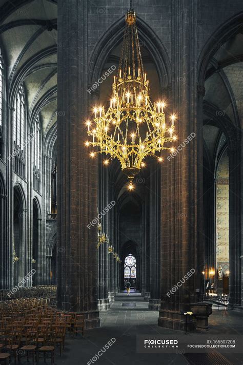 Interior view of Clermont-Ferrand Cathedral, Clermont-Ferrand, France ...