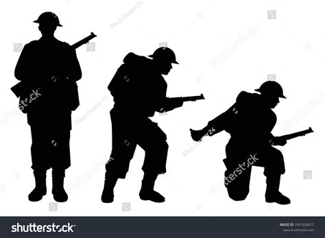 726 Ww2 Soldier Silhouette Images, Stock Photos, 3D objects, & Vectors ...