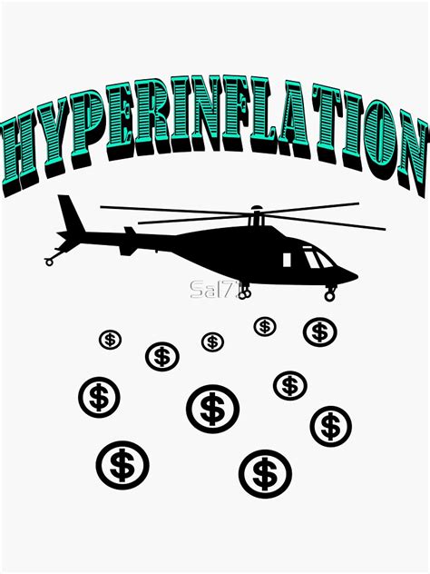 "Hyperinflation Helicopter money Stimulus Check" Sticker for Sale by ...