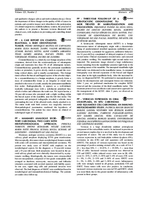 (PDF) PP - a Case Report on Cementoblastoma: A Rare Odontogenic Tumor ...