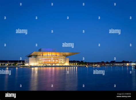 Copenhagen Opera House by night Stock Photo - Alamy