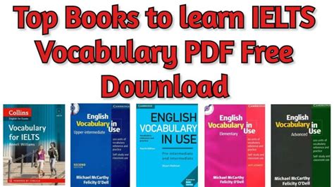 Top Books to learn IELTS Vocabulary 2021 PDF Free Download - Medical ...