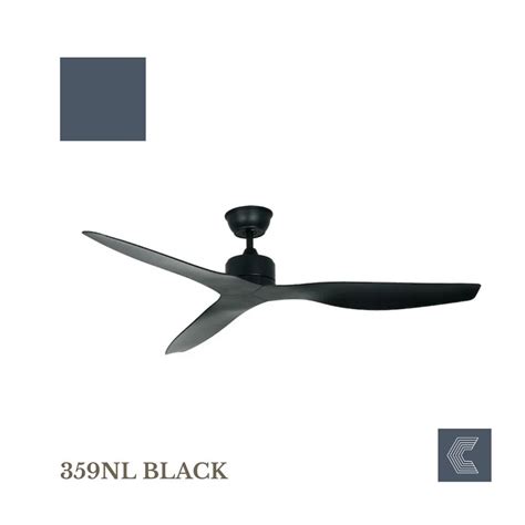 52 Inch Black Ceiling Fan with No light, Furniture & Home Living ...