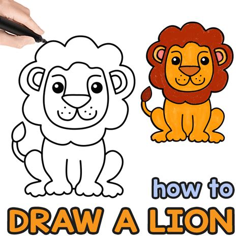 Lion Drawing Face