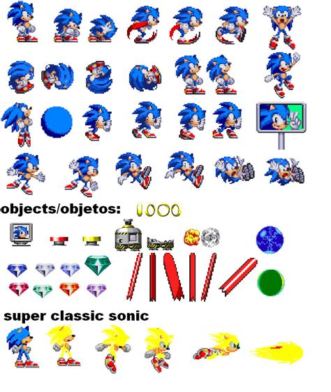 classic sonic sprites v.4 by darkleo8 on DeviantArt