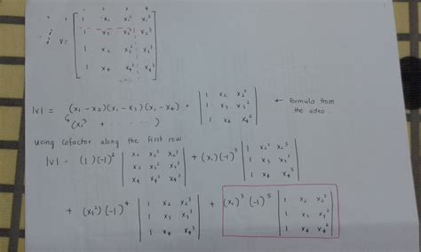 numerical methods - How to derive the Vandermonde Determinant ...