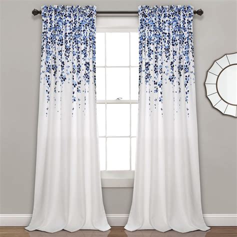 White Blue Curtains Bedroom – Curtains & Drapes