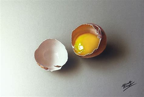 Drawing a realistic broken egg on Behance