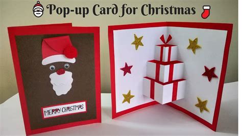 Easy Pop-Up Card for Christmas | Santa Handmade Card | DIY - YouTube