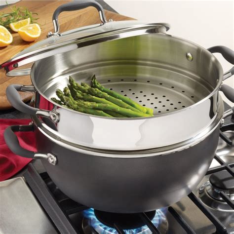 Steamed asparagus in large Anolon stainless steel steamer insert | Best ...