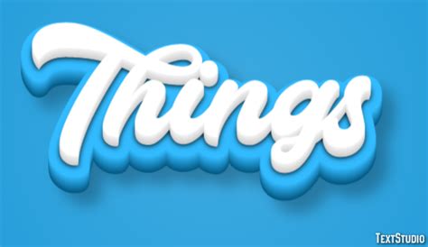 Things Text Effect and Logo Design Word