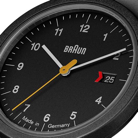 Braun Quartz Black Dial Black Leather Strap Watch AW10EVOB - WatchNation