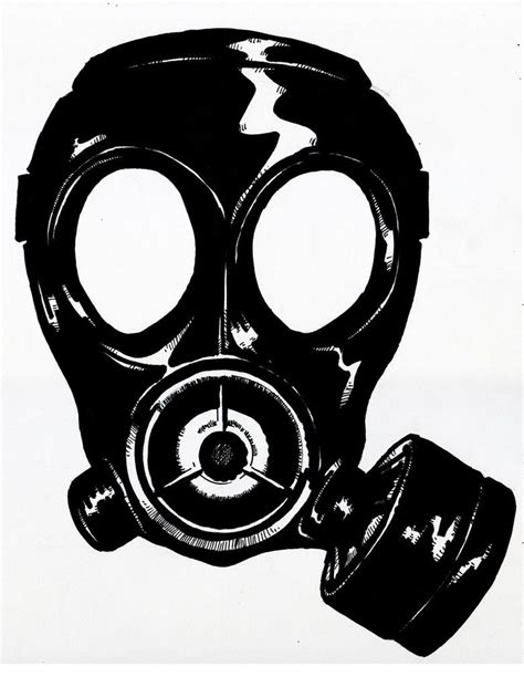 Gas Mask Silhouette Gas mask silhouette gas mask | Gas mask art, Gas ...