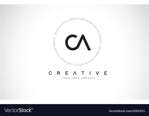 Ca c a logo design with black and white creative Vector Image