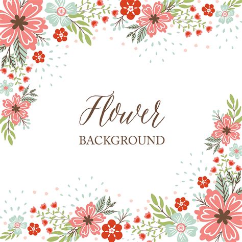 Hand drawn Spring Flower Border Background - Vector Illustration 622224 ...