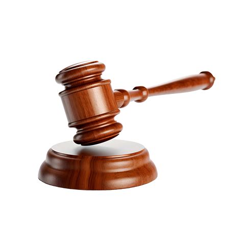 Wooden gavel isolated on transparent background. law concept. AI ...