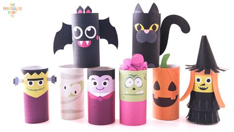 Halloween Toilet Paper Roll Crafts - The Printables Fairy