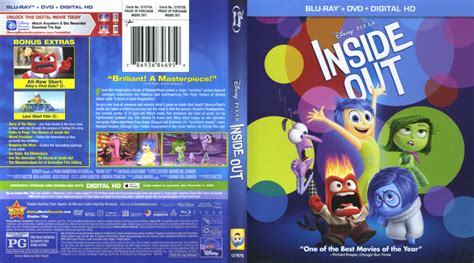 Inside Out blu-ray cover & labels (2015) R1