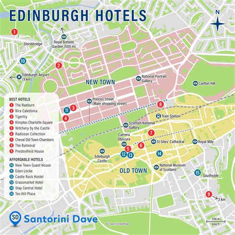 EDINBURGH HOTEL MAP